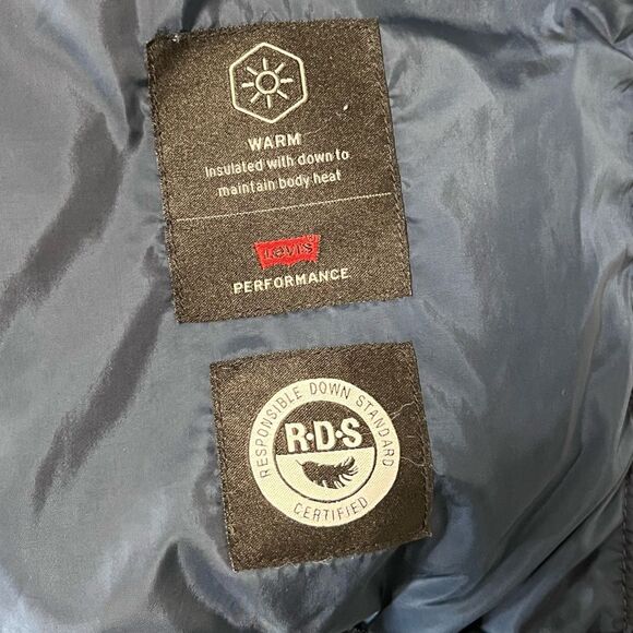 NWT Levi’s | Men’s Blue Denim Super Puffer Jacket Coat M - Picture 11 of 15